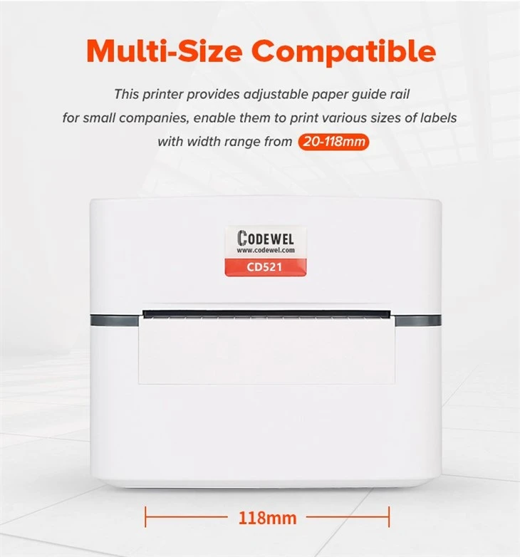 Codewel Thermal Printer CD521 203dpi
