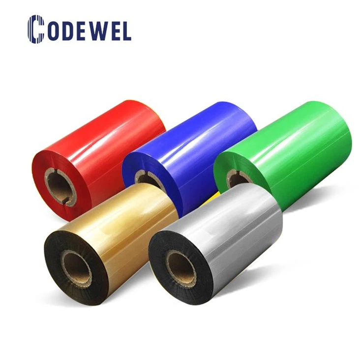 Golden Silver Color R/B/G/W TTO Near Edge Wax/Resin CW20 Ribbon For Continuous Thermal Transfer Overprinter