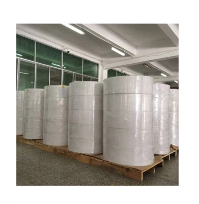 맞춤 접착제 용지 필름 반 글 로스 코팅 점보 롤 자체 접착 레이블 점보 롤